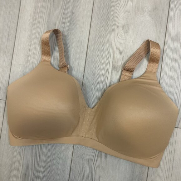 Ambrielle LIGHTLY LINED WIREFREE Size 38DDD Nude Beige Adjustable - Picture 3 of 7